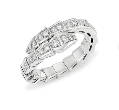 [Angela Jewellery]SERPENTI RING SILVER DIAMOND PAVED 4MM