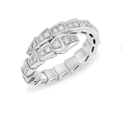 [Angela Jewellery]SERPENTI RING SILVER DIAMOND PAVED 4MM