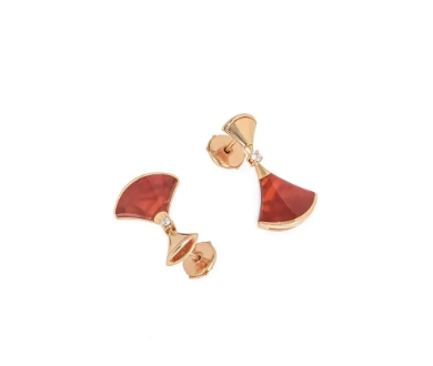 [Angela Jewellery]DREAM Carnelian PINK GOLD EARRINGS