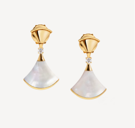 [Angela Jewellery]DREAM MOP 1 DIAMOND EARRINGS