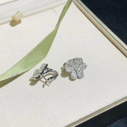 [Angela Jewellery]FRIVOLE SILVER FLOWER DIAMOND EARRINGS