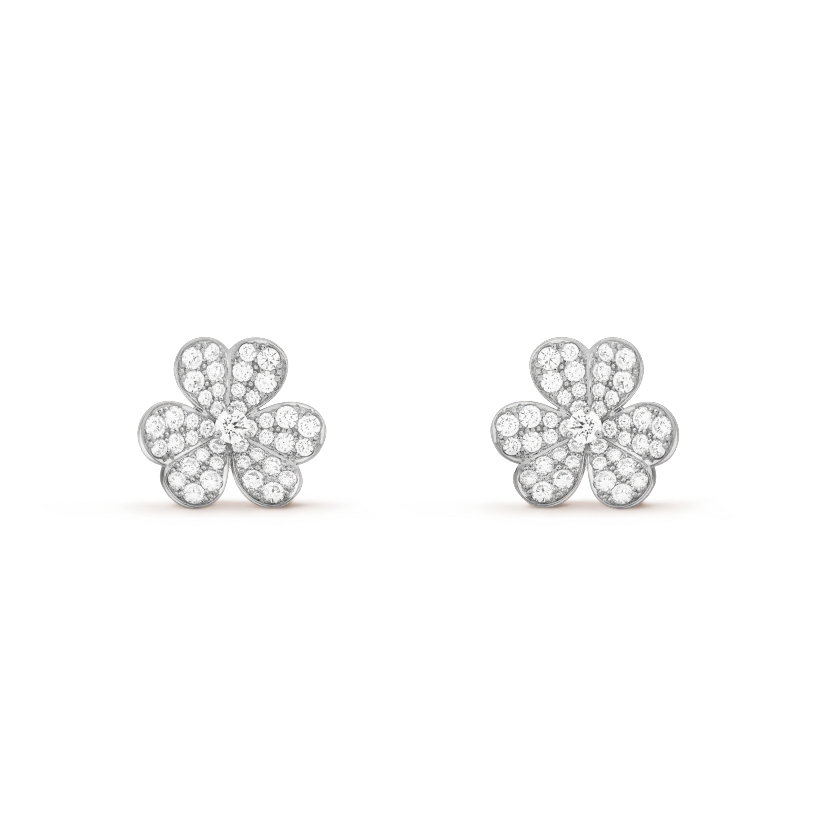 [Angela Jewellery]FRIVOLE SILVER FLOWER DIAMOND EARRINGS
