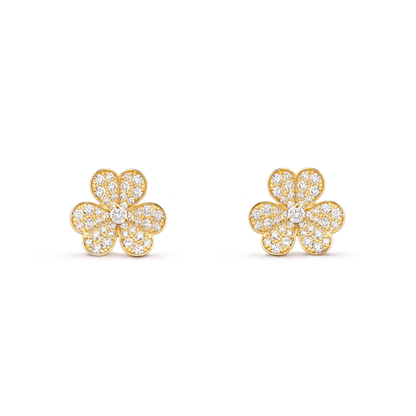 [Angela Jewellery]FRIVOLE GOLD FLOWER DIAMOND EARRINGS