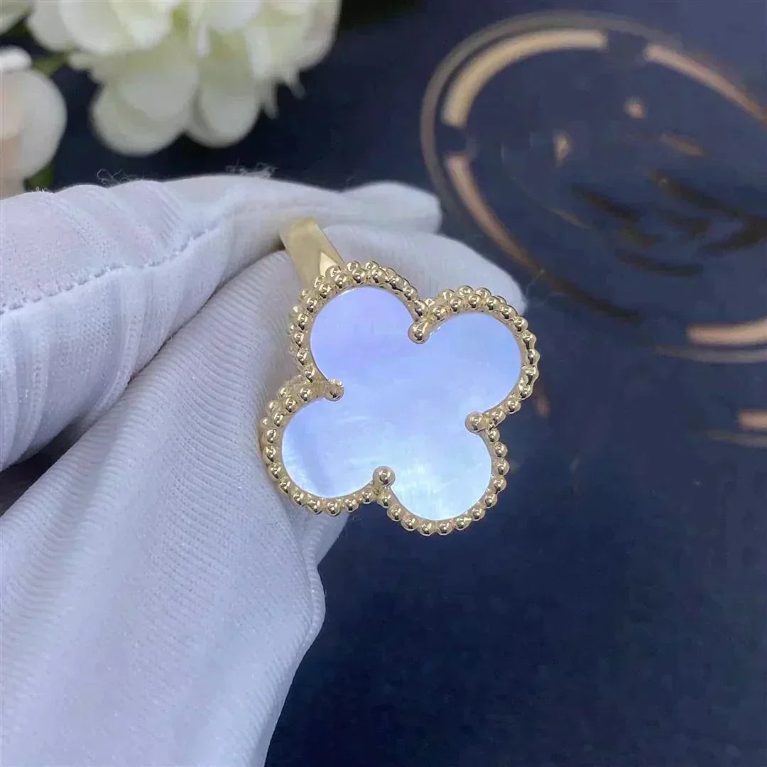 [Angela Jewellery]CLOVER WHITE MOP RING