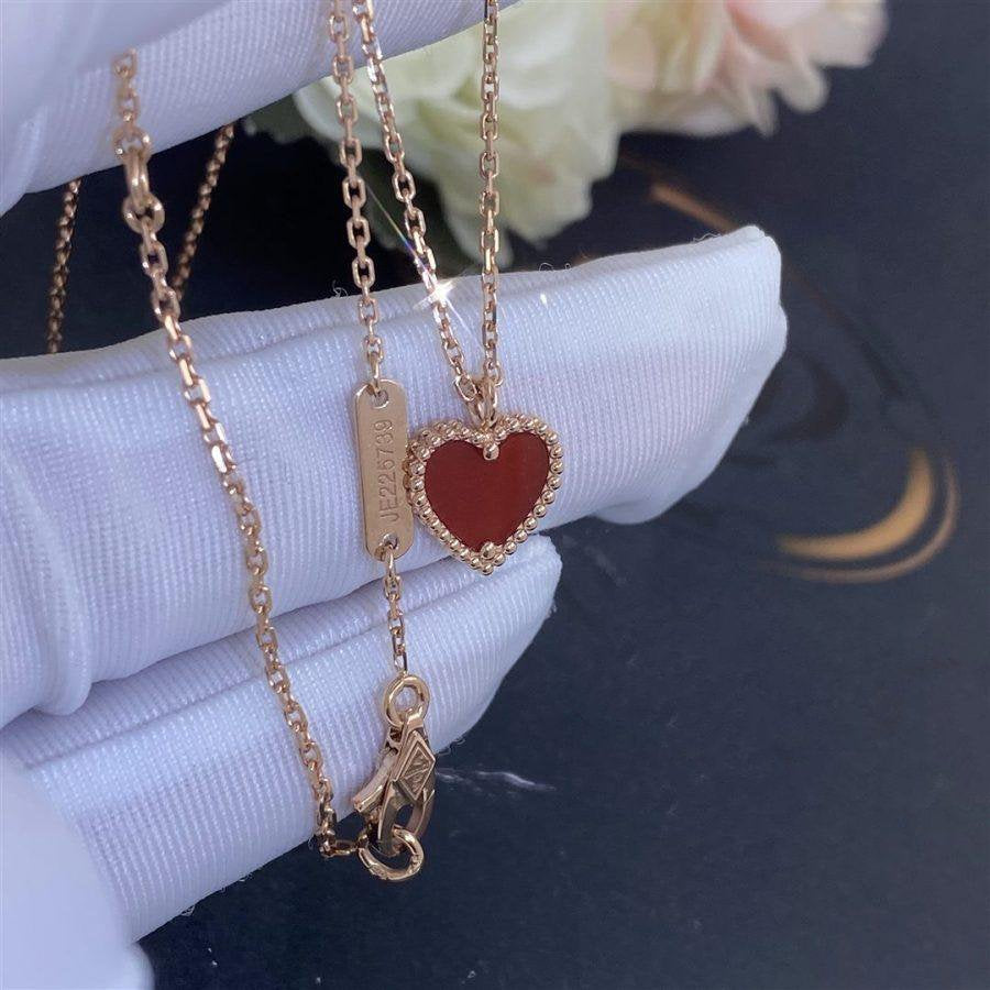[Angela Jewellery]SWEET CLOVER CARNELIAN HEART NECKLACE