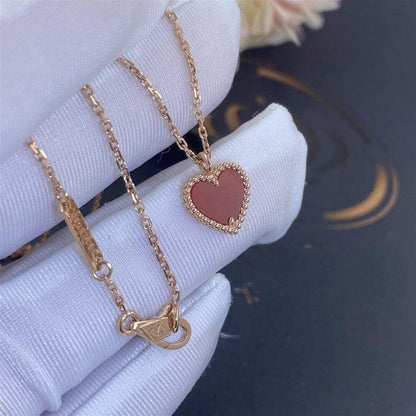 [Angela Jewellery]SWEET CLOVER CARNELIAN HEART NECKLACE