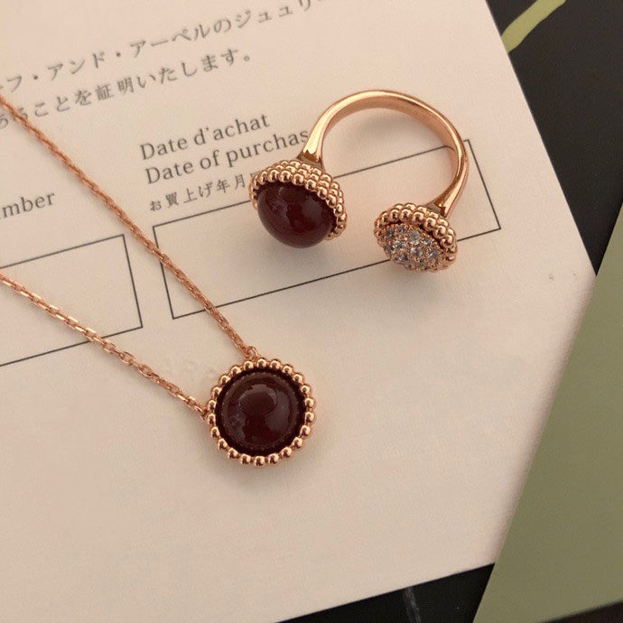 [Angela Jewellery]PERLEE COULEURS DIAMOND ROSE GOLD BETWEEN THE FINGER RING