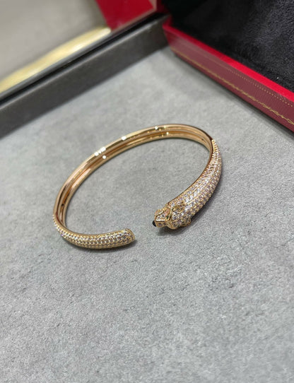 [Angela Jewellery]PANTHERE FULL DIAMOND OPEN BRACELET