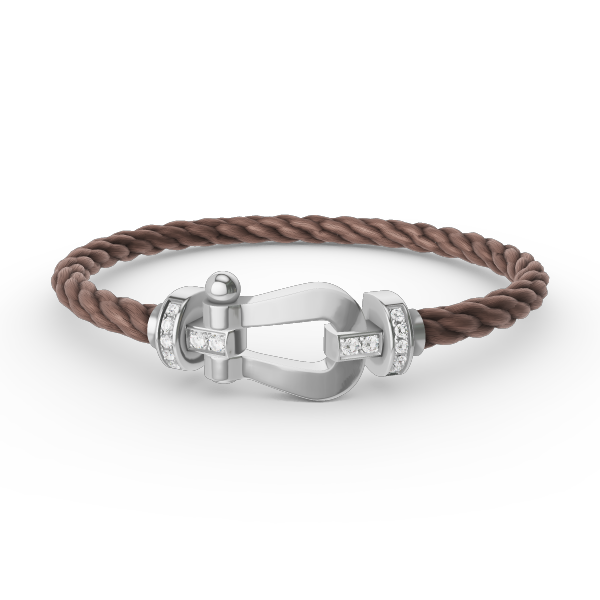[Angela Jewellery]FORCE LARGE HORSESHOE HALF DIAMOND BRACELET SILVER