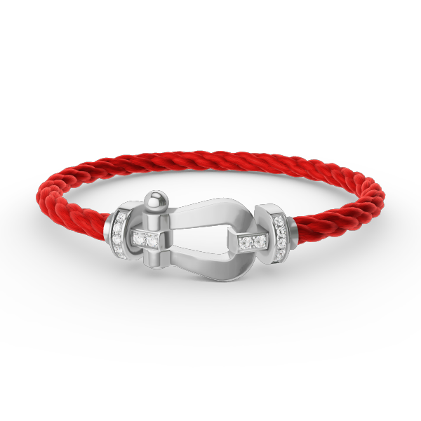 [Angela Jewellery]FORCE LARGE HORSESHOE HALF DIAMOND BRACELET SILVER