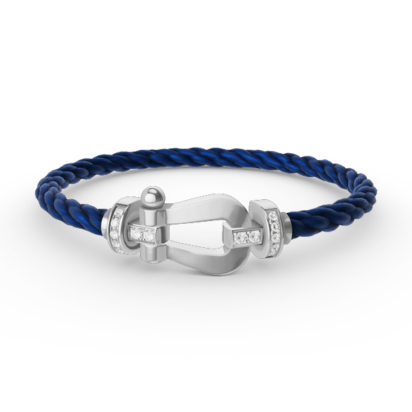 [Angela Jewellery]FORCE LARGE HORSESHOE HALF DIAMOND BRACELET SILVER