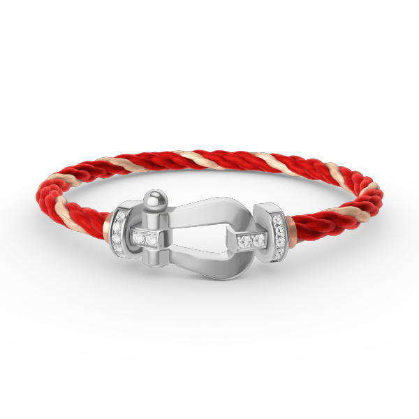 [Angela Jewellery]FORCE LARGE HORSESHOE HALF DIAMOND BRACELET SILVER