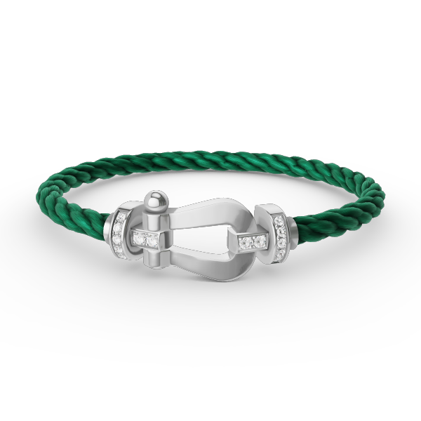 [Angela Jewellery]FORCE LARGE HORSESHOE HALF DIAMOND BRACELET SILVER