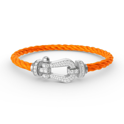 [Angela Jewellery]FORCE LARGE HORSESHOE FULL DIAMOND BRACELET SILVER