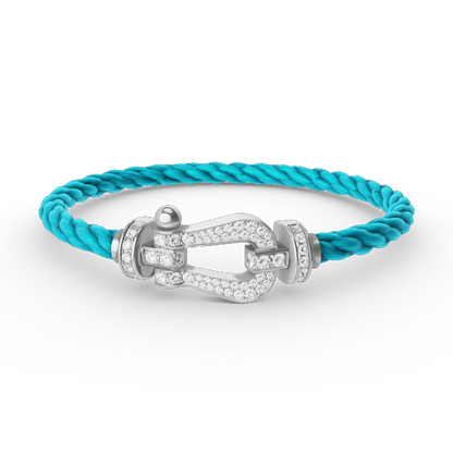 [Angela Jewellery]FORCE LARGE HORSESHOE FULL DIAMOND BRACELET SILVER