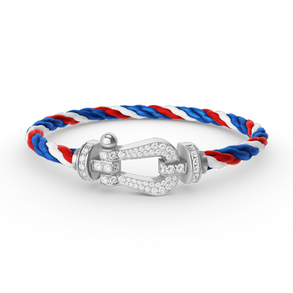 [Angela Jewellery]FORCE LARGE HORSESHOE FULL DIAMOND BRACELET SILVER