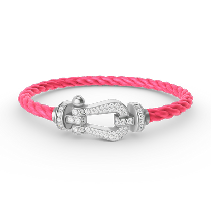 [Angela Jewellery]FORCE LARGE HORSESHOE FULL DIAMOND BRACELET SILVER