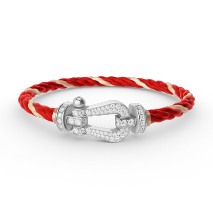 [Angela Jewellery]FORCE LARGE HORSESHOE FULL DIAMOND BRACELET SILVER