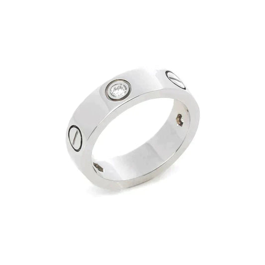 [Angela Jewellery]LOVE RING 5.5MM 3 DIAMONDS SILVER