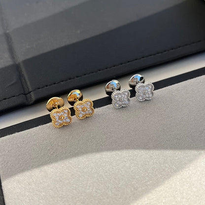 [Angela Jewellery]CLOVER MINI DIAMOND STUD EARRINGS